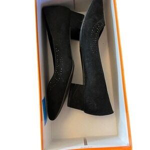 New York Transit‎ Black Rhinestone Dressy Heels Pumps Shoes